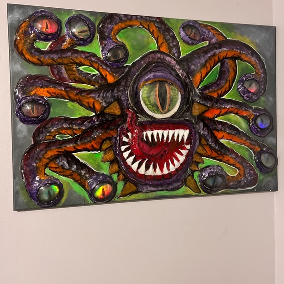 One of a kind The beholder 3d acrylic painting by teeuphoria - Picture 1 of 6